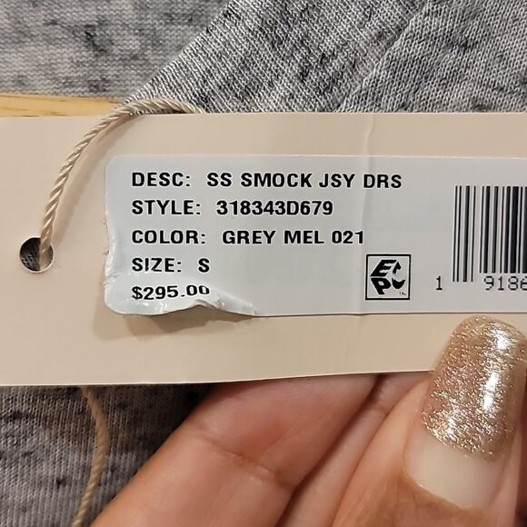 Rebecca Taylor Grey Maxi Dress with Smocked Waist - Picture 5 of 9